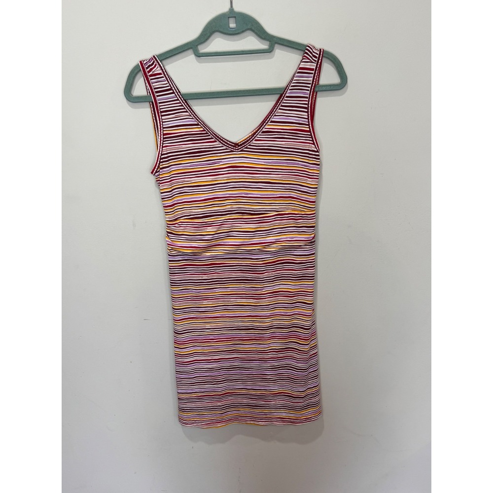 Title Nine Frances Dress Red Striped Sz S‎ Athleisure Moisture wicking
